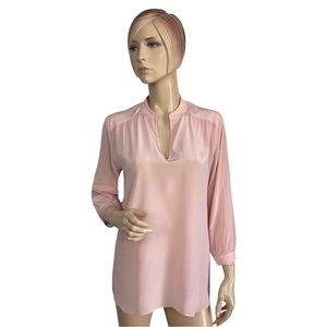 Amanda Uprichard Pink Blush Silk Blouse Women’s Petite
